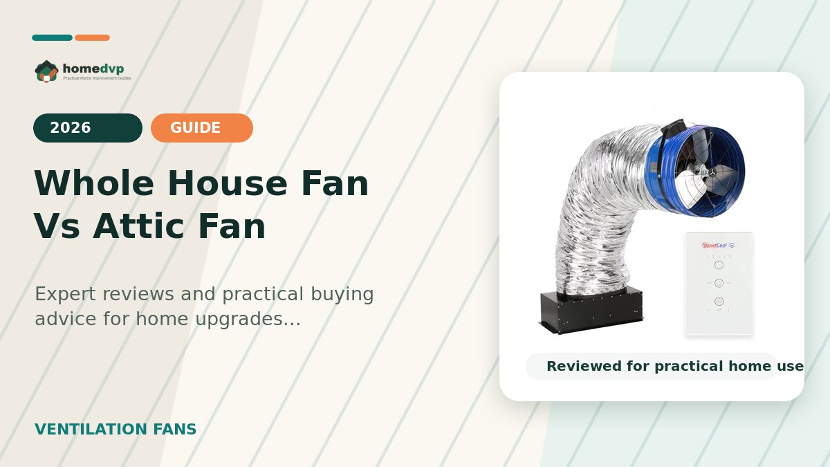 Whole House Fan Vs Attic Fan designed thumbnail featuring Quietcool QC CL-7000 RF Classic Advanced Whole House Fan with Wireless Control - Up to...