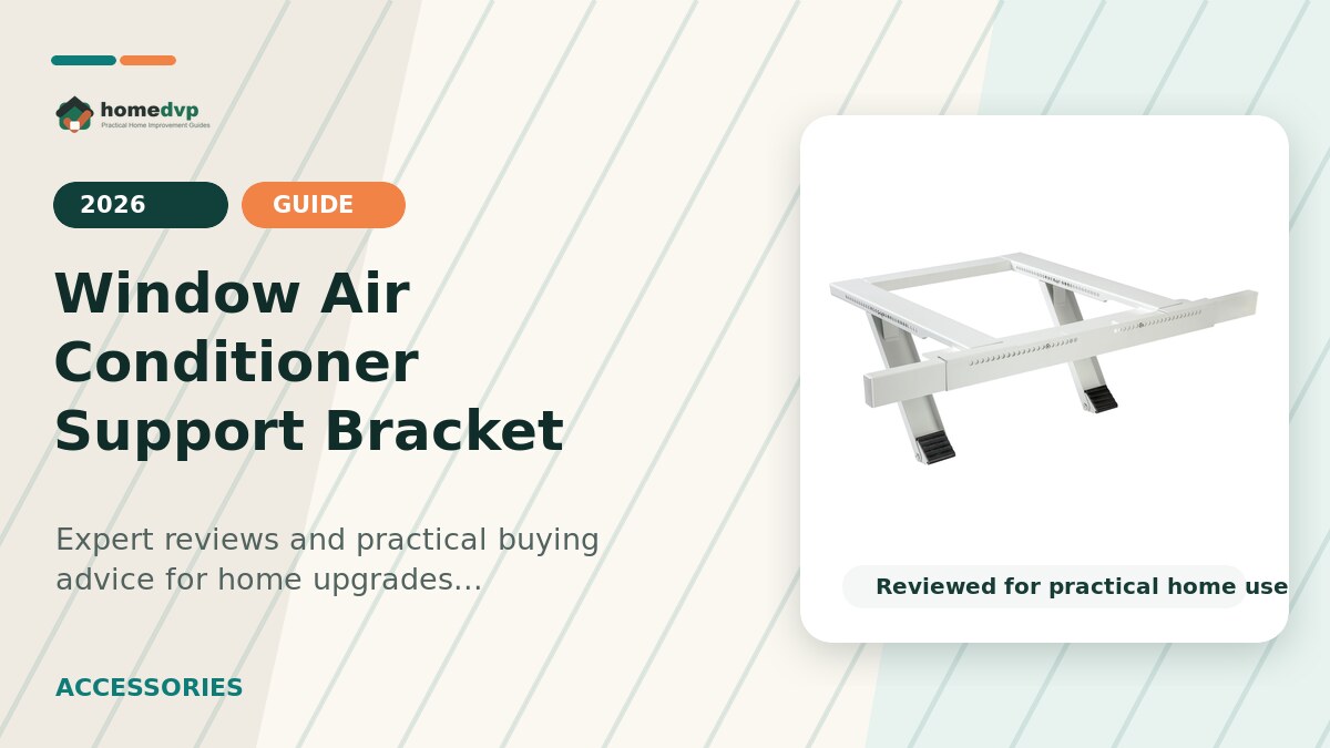 Window Air Conditioner Support Bracket designed thumbnail featuring Ivation Window AC Support Bracket Review: Tool-Free Heavy Duty Mount for Secure...