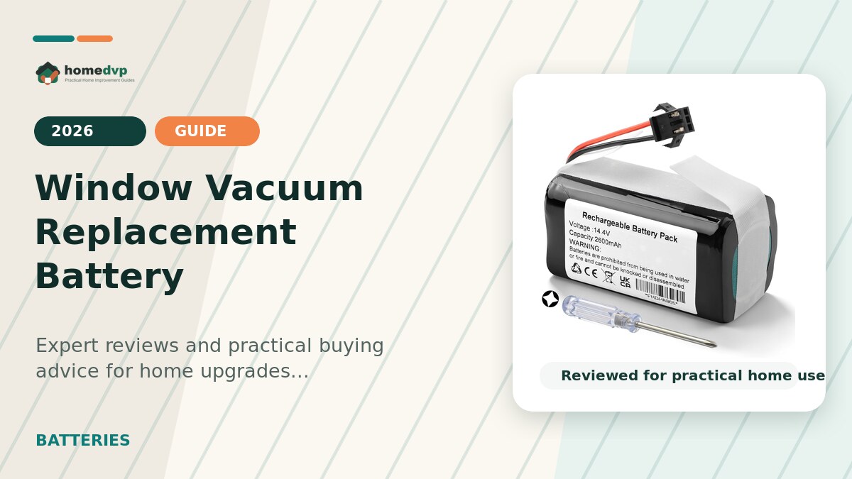 Window Vacuum Replacement Battery designed thumbnail featuring ANTIEE 2600mAh 14.4V Vacuum Battery Review: Extended Runtime for Robot Cleaners