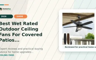 Wet Rated Outdoor Ceiling Fans for Covered Patios: Sizing by Room, Airflow & Style