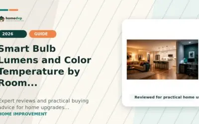 Smart Bulb Lumens and Color Temperature by Room