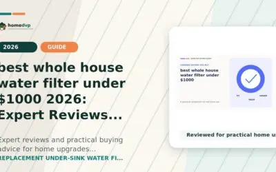 Best Whole House Water Filter Under $1000 (2026): Buying Guide