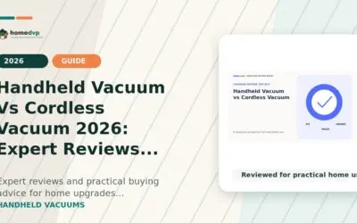 Handheld Vacuum vs Cordless Vacuum (2026): Key Differences