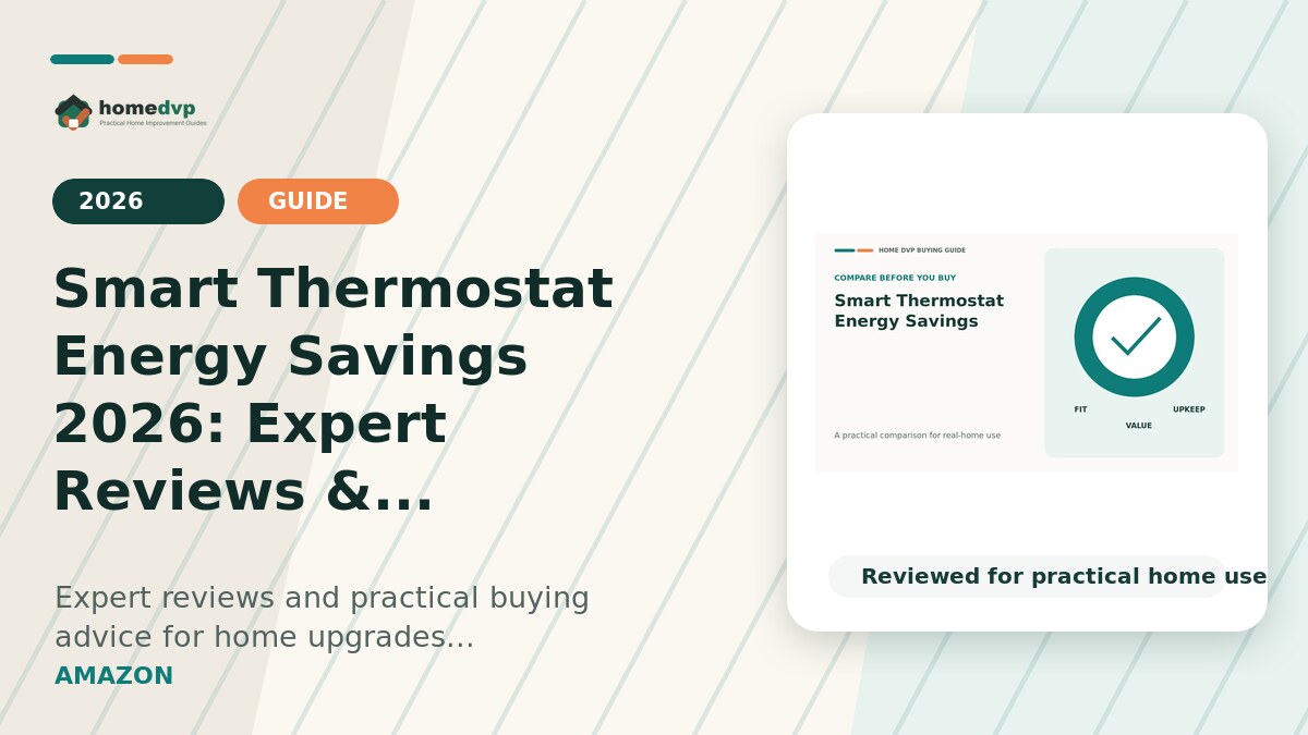 Smart Thermostat Energy Savings 2026: Expert Reviews & Buying Guide designed thumbnail featuring Amazon Smart Thermostat Review: Alexa Energy Saving...