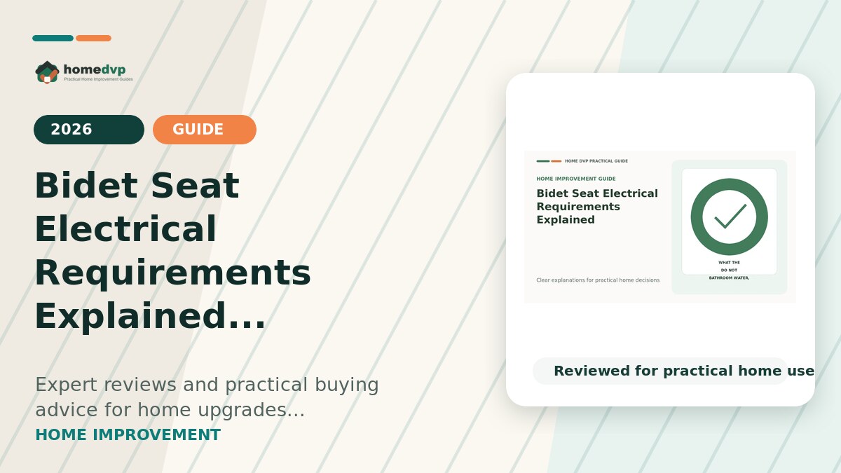 Bidet Seat Electrical Requirements Explained designed thumbnail for Home DVP