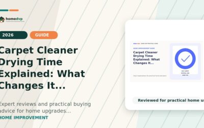 Carpet Cleaner Drying Time Explained: What Changes It