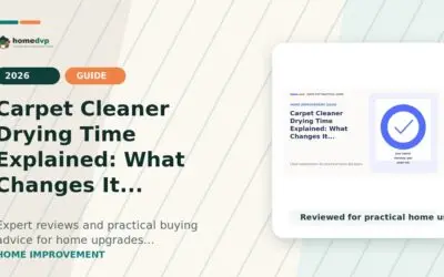 Carpet Cleaner Drying Time Explained: What Changes It