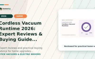 Cordless Vacuum Runtime 2026