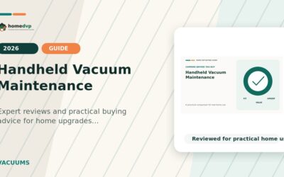 Handheld Vacuum Maintenance 2026