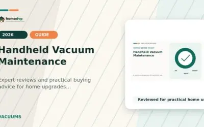 Handheld Vacuum Maintenance 2026