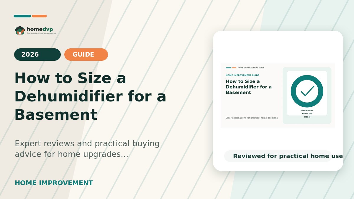 How to Size a Dehumidifier for a Basement designed thumbnail for Home DVP