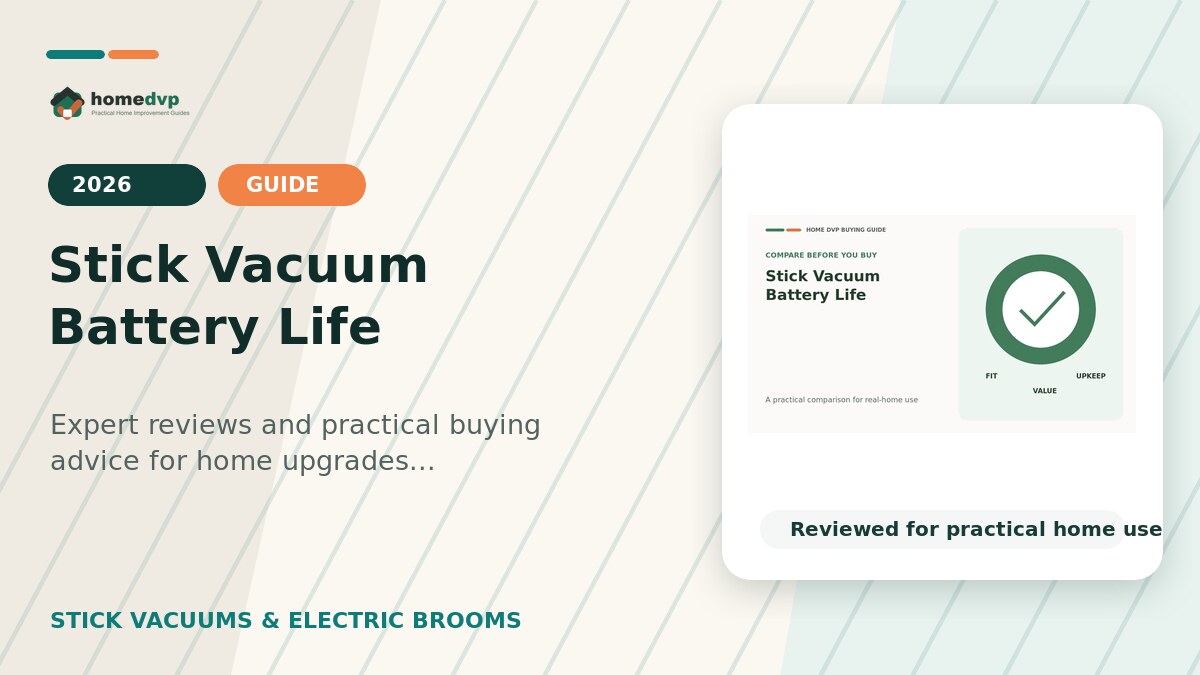Stick Vacuum Battery Life designed thumbnail featuring CORDLESSVACUUMCLEANER Stick Vacuum Review: Strong Suction for Pet Hair Homes