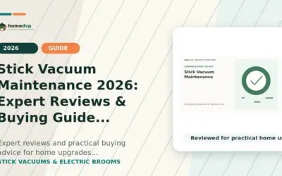 Stick Vacuum Maintenance 2026