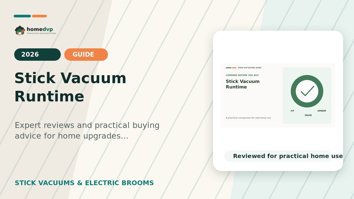 Stick Vacuum Runtime designed thumbnail featuring UML0 N8 Cordless Stick Vacuum Review: Lightweight Power and 40-Minute Runtime for Pet Hair