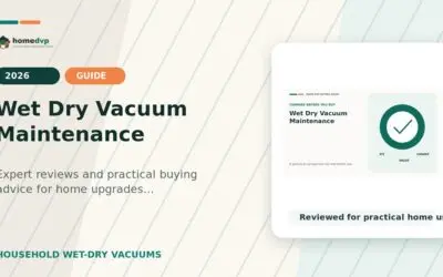 Wet Dry Vacuum Maintenance 2026